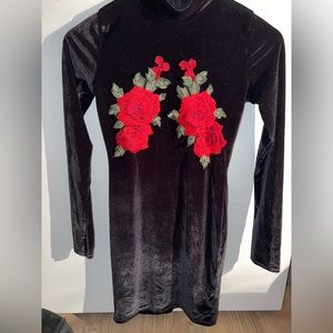 Missguided velvet rose dress